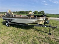 16ft Bass Boat w/ trailer- title for boat