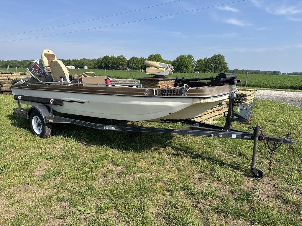 16ft Bass Boat w/ trailer- title for boat
