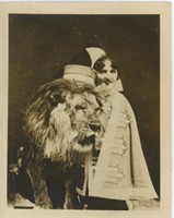 8x10 Woman with lion Al. G. Barnes