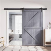 Fredbeck 48x 84in Gray Barn Door