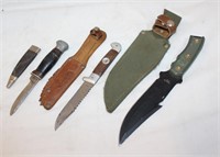 2 Survival Knives, 1 Hunting Knife (See Desc)