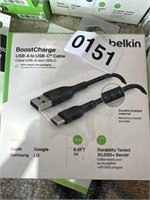 BELKIN USB TO USBC CABLE RETAIL $40