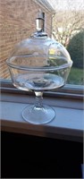 Stunning etched glass trifle  bowl or compote