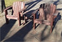 Outside Wooden Chairs & Table