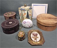 COLLECTION OF VARIOUS SEWING BOXES