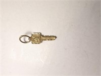 10k Gold Playboy Bunny Key Pendant