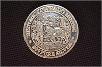 Historic CO Mining Wildlife .999 fine silver