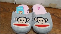 NEW Paul Frank Monkey Slippers Kids Size 2-3