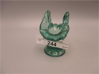 Fenton Miniature #37 CRE vase-  green carnival