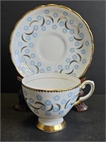 Tuscan China Blue and Gold Floral