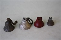 4 Vintage Metal Livestock Bells