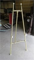 BRASS FOLDING PICTURE EASEL, 17.5" WIDE 58.5" TALL