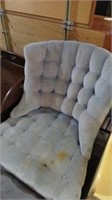 UPHOLSTERED TUFTED SIDE CHAIR - NEEDS CLEANING
