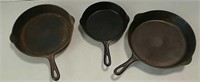 Griswold cast iron frying pans
