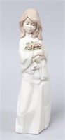 Nadal Porcelain Figurine "Woman with Bouqet"