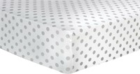 Trend Lab Gray Dot Deluxe Flannel Fitted Crib