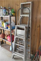 (2) Alum. Ladders & Stepstool
