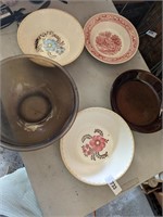 Large Pyrex Bowl, Serving Bowls, Pie Plate