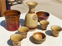 (8) Studio Stoneware & Pottery Craft Pieces