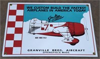 (LM) GEE BEE R-2 Airplane Metal Sign. 14 x 10