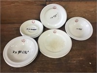 NSW GR RRR Red Emblem Plates/Bowls (9)