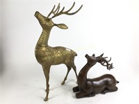 Brass deer & resin deer