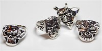 New Skull Rings (Sizes: 6 & 7) - Stainless-Steel