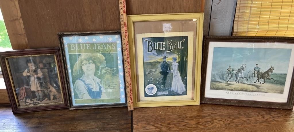 Vintage Framed Ephemera  & More