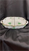 Herend Chinese Bouquet Green, Double serving bowl,