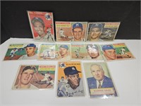 1954 TOPPS 10 Baseball Cards