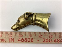 1950 Greyhound brass paper clip