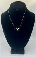 14k Necklace With Attached Perl Pendant - 3.1gtw