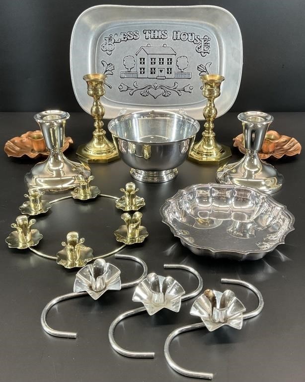 Metal Decorative Candlesticks & More