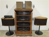 Yamaha & Aiwa Stereo, Cabinet, Bose Speakers