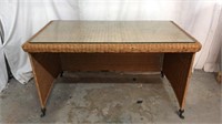 Wicker & Glass Desk Q6B