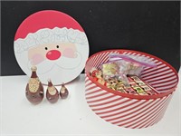 Storage Box With Santa Nesting, Ornaments, Bells+