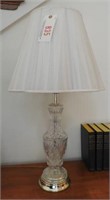 Pressed glass table lamp (31”)