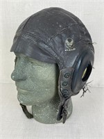 Vintage U.S. Army Airforce Leather Flight Helmet