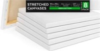 Arteza 12x12" classic stretched canvases 8pk