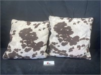 Cowhide pillows
