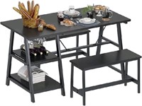 soges 3 Pieces Kitchen Dining Table Set for 4, Bre