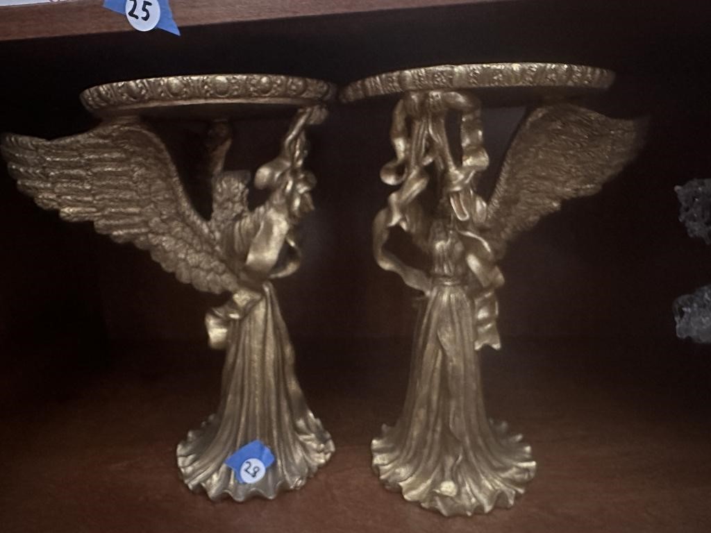 PAIR OF ANGEL CANDLESTICKS