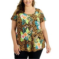 $35  JM Women's Tropical Wilderness Top 0X