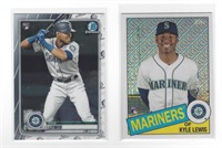 KYLE LEWIS LOT OF TWO ROOKIES WITH BOWMAN CHROME,