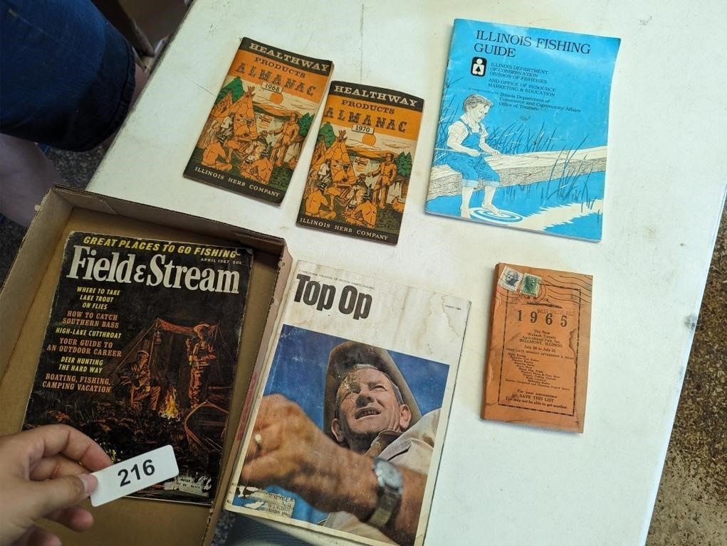 Vintage Alamac's, Field & Stream Magazine, etc.