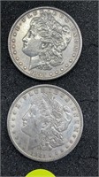 1898 & 1921 MORGAN SILVER DOLLARS