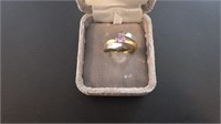 Gold Plated .925 Sterling Sapphire Ring