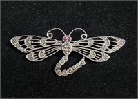 ENGLISH STERLING SILVER BUTTERFLY BROOCH