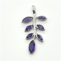 Silver Amethyst(2.75ct) Pendant