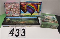 4 Puzzles Includes Hot Air Balloons